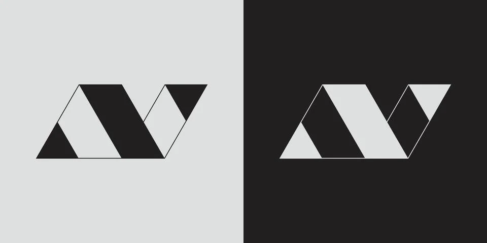 AV logo, monogram, vector Stock Illustration
