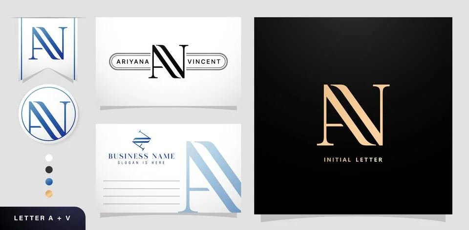 AV Monogram Letter Illustrazione stock