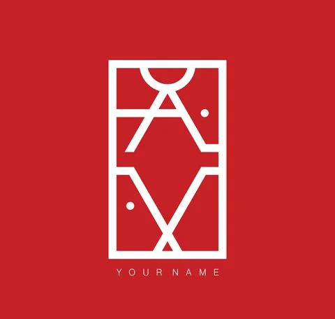 AV vector abstract logo template Stock Illustration