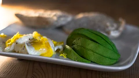 Avacado eggs breakfast Stock Photos