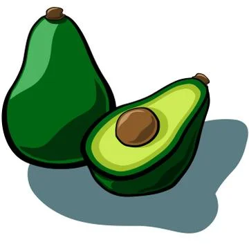 Avacado Stock Illustration