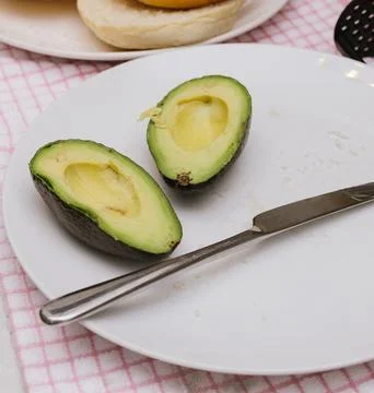 Avacado on a plate Stock Photos