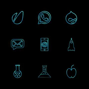 Avacardo , whatsapp , message , email , mobile , rocket , apple, flask , beak Ilustración de archivo