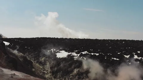 Avachinsky Volcano Crater From Close up to Panoramic Long Shot Stock Footage 167895553