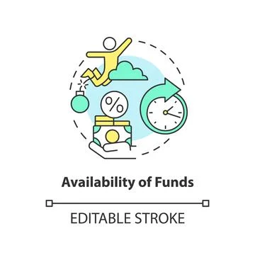 Availability of funds concept icon Stock Illustration