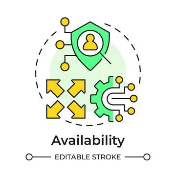 Availability multi color concept icon Stock Illustration