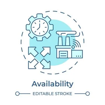 Availability soft blue concept icon Stock Illustration