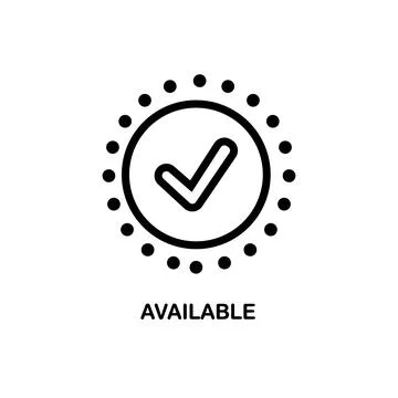 Available icon. Thin line available icon from artificial intellegence collection Stock Illustration