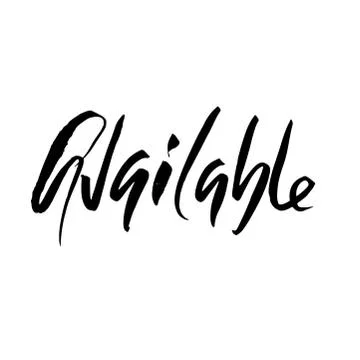 Available. Modern brush lettering. Vector illustration. Stock Illustration