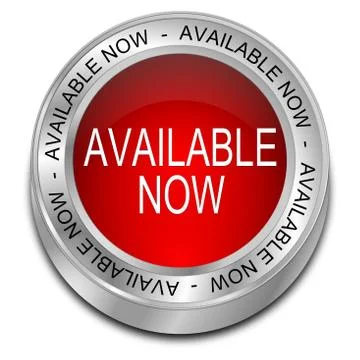 Available now button Stock Illustration