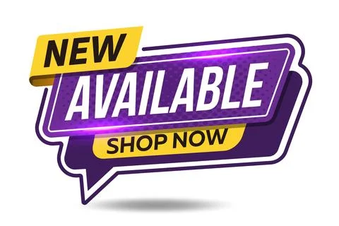 Available now sign Stock Illustration
