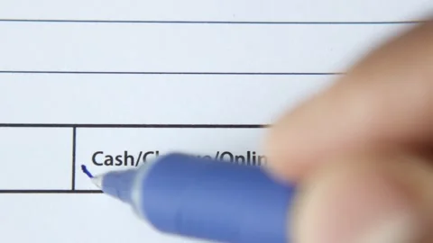 Available Payment Methods Options include Cash, Cheque, and also Online Stock Footage 281138615