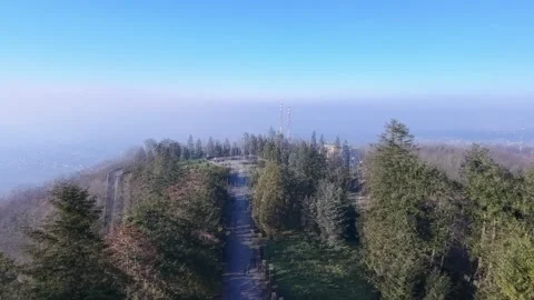 Avala monument aerial view Stock Footage 327300993