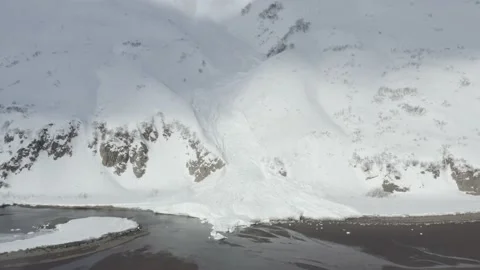Avalanche aftermath aerial 2 動画素材 188632286