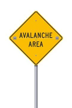 Avalanche Area sign Stock Illustration