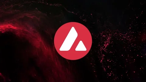 Avalanche AVAX Cryptocurrency. AVAX coin growth chart on the exchange, chart Stock Footage 167977952