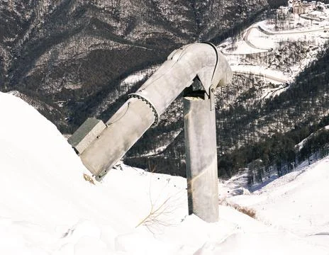 Avalanche control system Fotos Stock