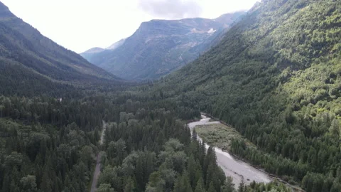 Avalanche Creek Logans Pass Going to the Sun Road Glacier National Park P2 o Stock Footage 160071038