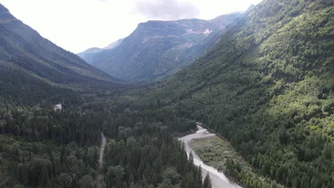 Avalanche Creek Logans Pass Going to the Sun Road Glacier National Park P1 o Stock Footage 160071074