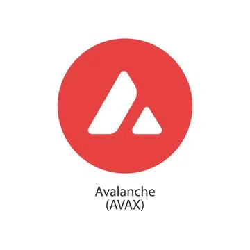 Avalanche decentralized cryptocurrency vector logo Stock Illustration