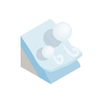 Avalanche icon, isometric 3d style Stock Illustration