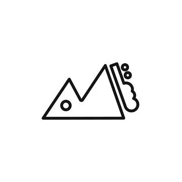 Avalanche icon logo sign vector outline Stock Illustration