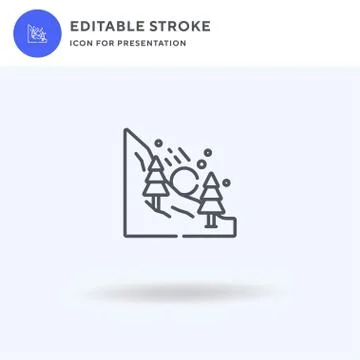 Avalanche icon vector, filled flat sign, solid pictogram isolated on white, logo Stock Illustration