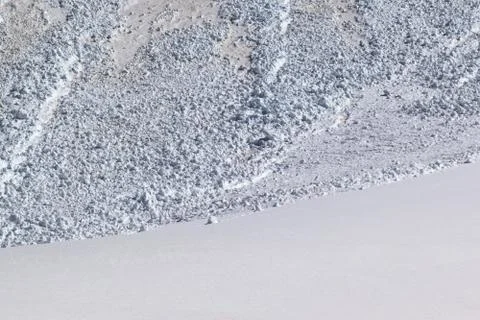 Avalanche on mountains Foto stock