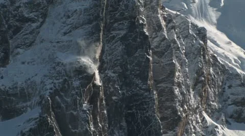 Avalanche plumes Stock Footage