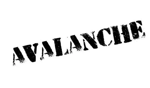 Avalanche rubber stamp Illustration
