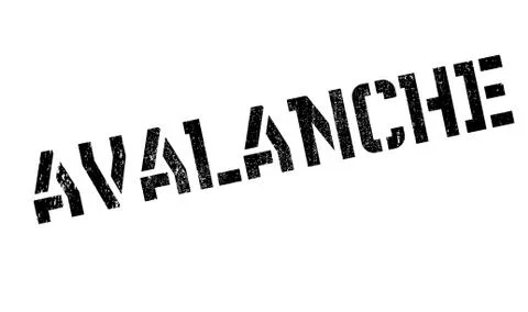Avalanche rubber stamp Illustration