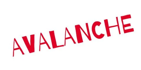 Avalanche rubber stamp Illustration