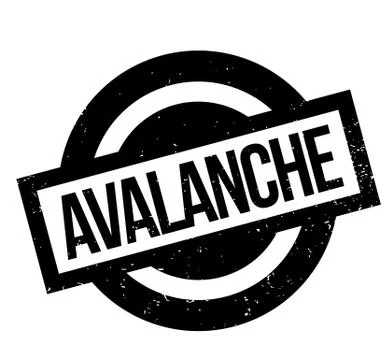 Avalanche rubber stamp Illustration