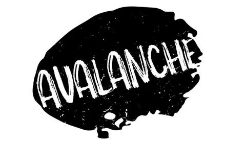 Avalanche rubber stamp Illustration