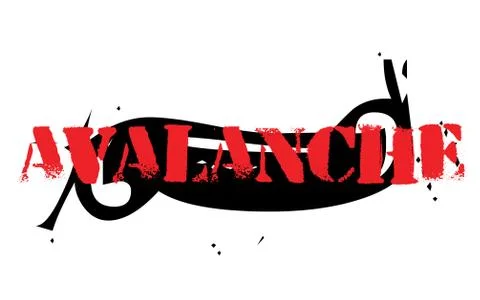 AVALANCHE sticker stamp Illustration