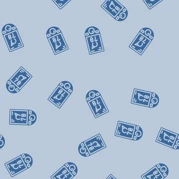 Avalanche transceiver ski resort glyph vector seamless pattern Stock Illustration