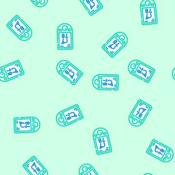 Avalanche transceiver ski resort vector seamless pattern 库存插图