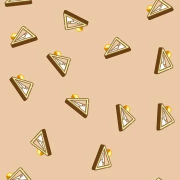 Avalanche warning ski resort isometric icon seamless pattern Stock Illustration