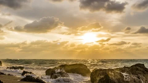 Avali beach time lapse h264-420 1080p 24 HQ Stock Footage 131985114