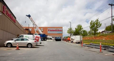 Avalon Mall Construction Stock-Fotos