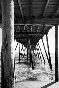Avalon Pier and beach at the Outer Banks of North Carolina Foto stock