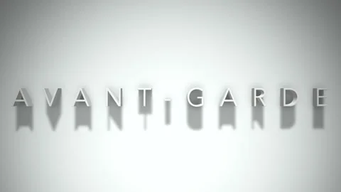 Avant garde 3D title animation with shadows on a white background Stock Footage 297217293