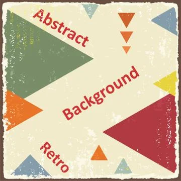 Avant-garde retro triangle background. vector Illustrazione stock