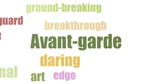 Avant Garde Tag Cloud Animated Isolated Stock Footage 107232440