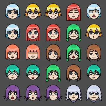 Avartar icon fill outline Stock Illustration