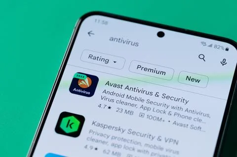 Avast antivirus app for android Stock Photos