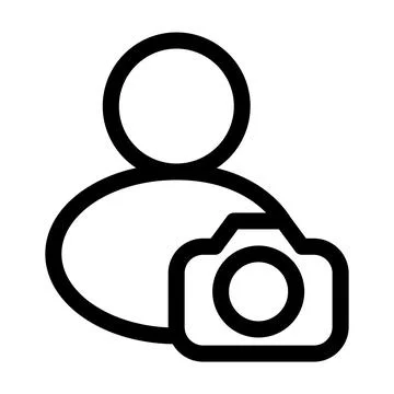 Avatar with a camera - clean and modern Photography and videography icon Ilustración de archivo