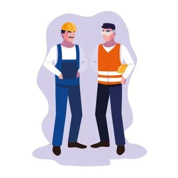 Avatar cartoon engineer men design Stock Illustration