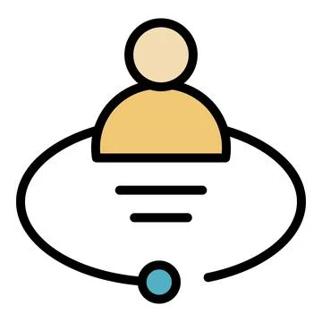 Avatar conference icon vector flat Stock Illustration