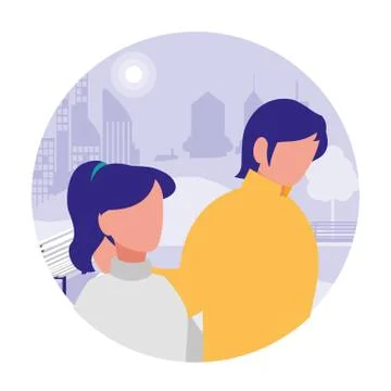 Avatar couple icon Ilustración de archivo